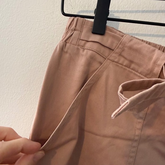 HATCH women's straight leg Pants Blush Pink Elastic Waist Tie Front Size 1 (s/m) - Picture 5 of 9